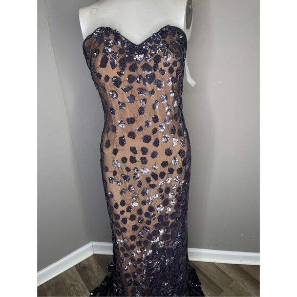 NWT Rene Ruiz Collection Sweetheart Strapless Sequin Gown SIZE 12 $1995 - Picture 7 of 11